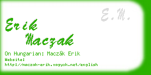 erik maczak business card